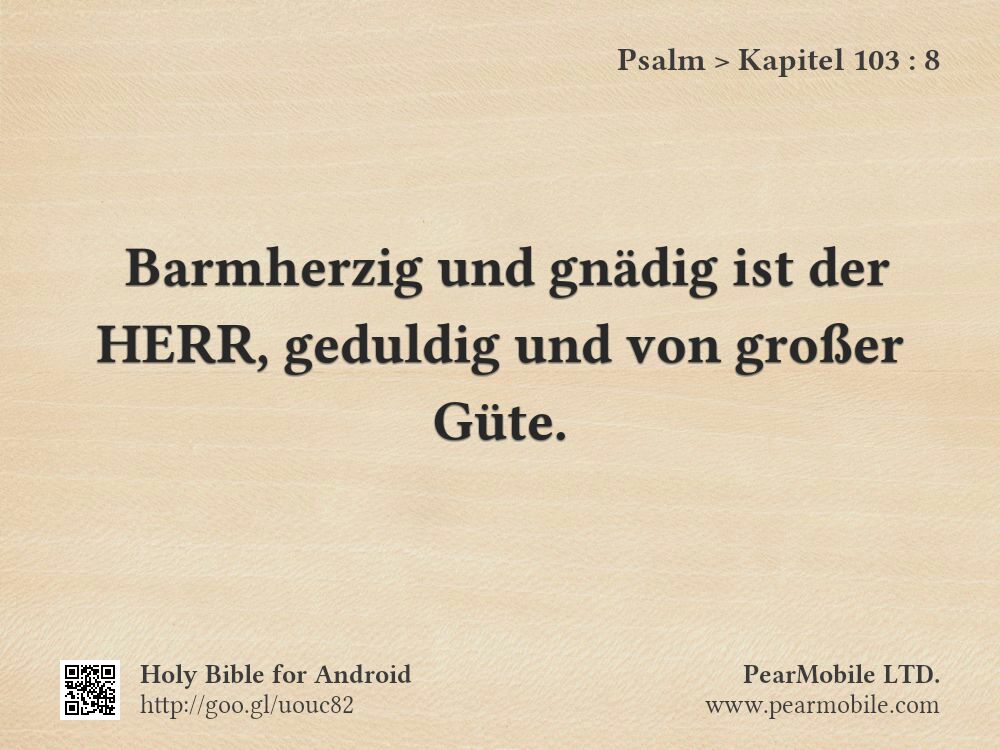 Psalm, Kapitel 103:8